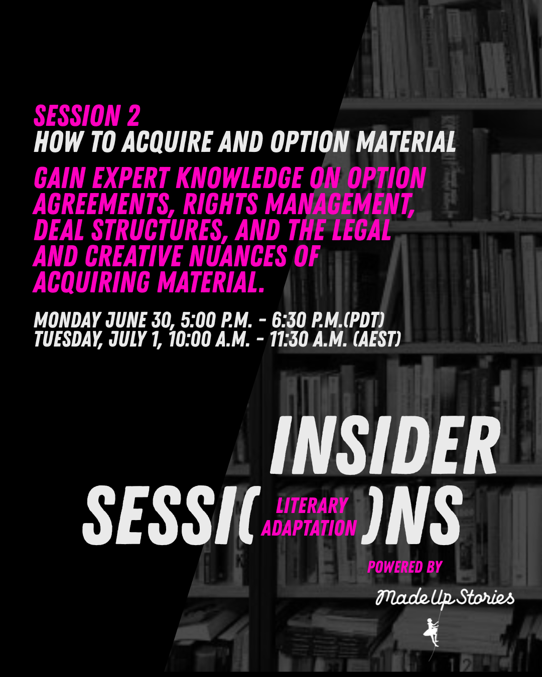 SESSION 2 How to Acquire and Option Material SESSION 2 How to Acquire and Option Material